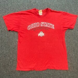 Red Oak Ohio‎ State Buckeyes Shirt XL 18/20 Youth Red Sporty Graphic Tee